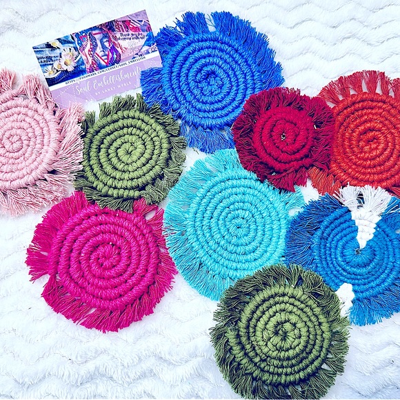 NEW: [5pc Set] Soul Embellishment’s Hand Woven Macrame Home Decor Magnets - Picture 5 of 16